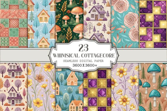 Bringing the Magic of Nature to Your Creative Projects with Whimsical Cottagecore Seamless Patterns