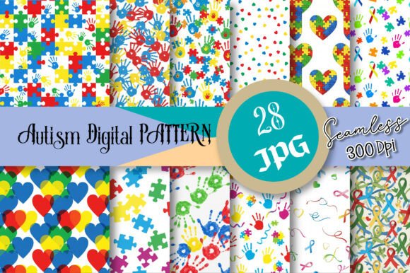 Elevate Design with Autism Digital Pattern