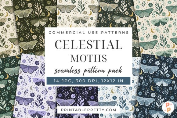 Evaluating Celestial Moths Digital Paper for Mystical Design Projects