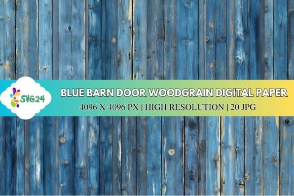 Evaluating the Blue Barn Door Woodgrain Digital Paper for Rustic Design Projects