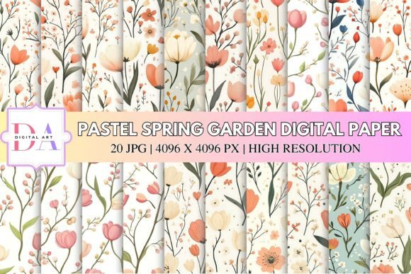 Evaluating the Pastel Spring Garden Digital Paper Collection for Design Projects