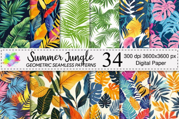 Evaluating the Summer Jungle Seamless Pattern Bundle for Professional Design Work