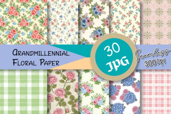 Integrating Grandmillennial Floral Seamless Paper into Modern Creative Workflows