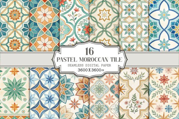 Pastel Moroccan Tile Seamless Pattern Guide