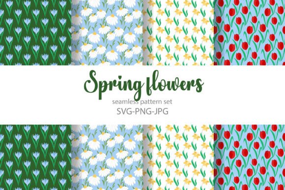 Spring Flowers Prints Seamless Pattern