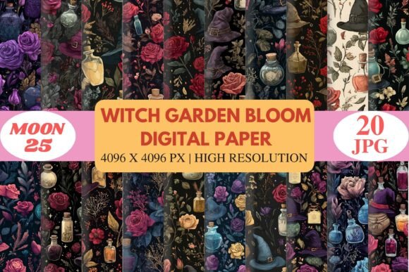 Strategic Design Decisions with Witch Garden Bloom Digital Paper