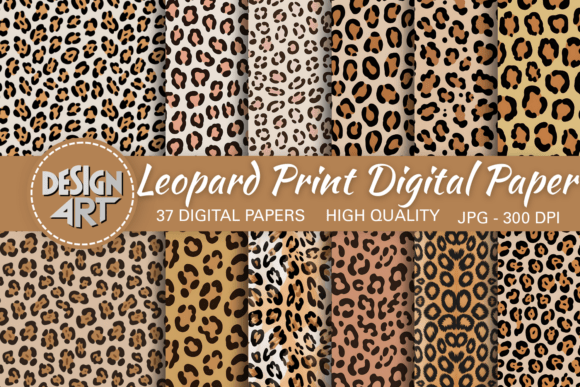 Unleash Your Creative Side with Bold Leopard Print Digital Paper