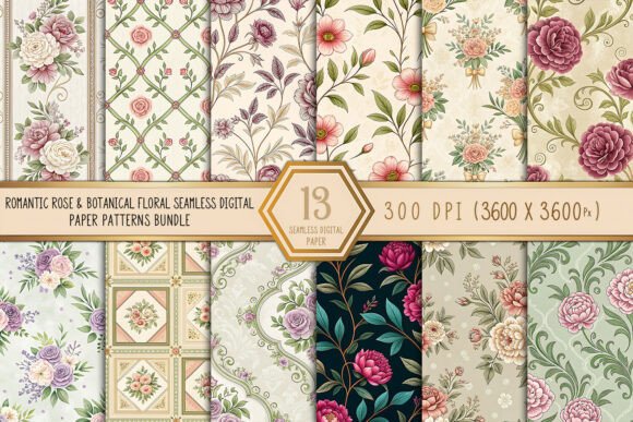 Unlocking Creative Potential with Romantic Rose Botanical Floral Digital Assets