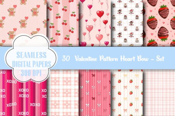 Unlocking Creative Potential with the Seamless Valentine Pattern Heart Bow - Set