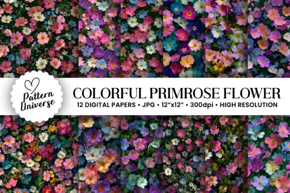 Unlocking Creativity: The Ultimate Guide to Colorful Primrose Flowers Digital Papers and Seamless Patterns