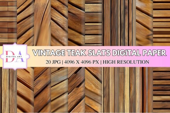 Unlocking Warmth and Texture with Vintage Teak Slats Digital Paper